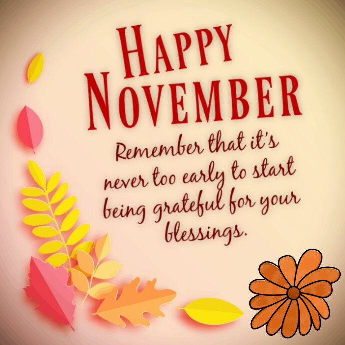 Welcome November Instagram post Template | PosterMyWall