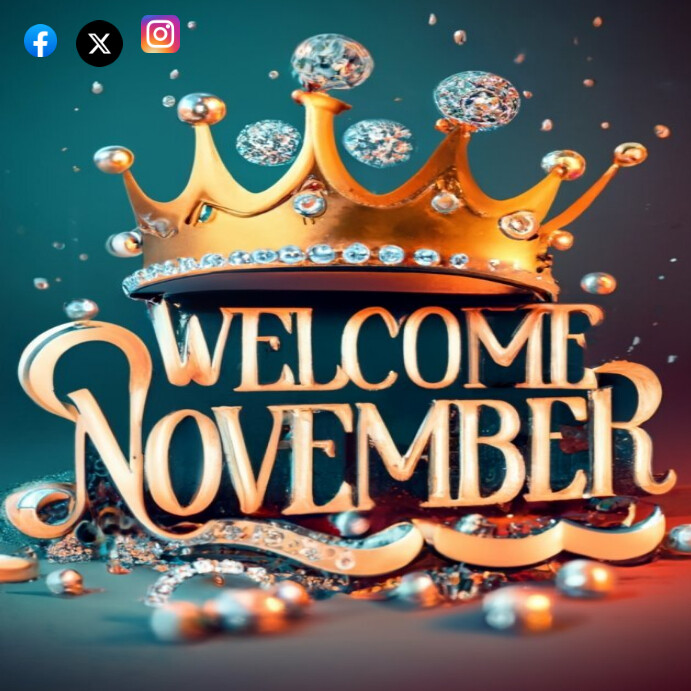 Welcome November month design Template | PosterMyWall