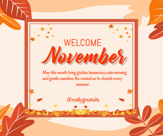 November Rectangle Welcome November template 2025 | PosterMyWall