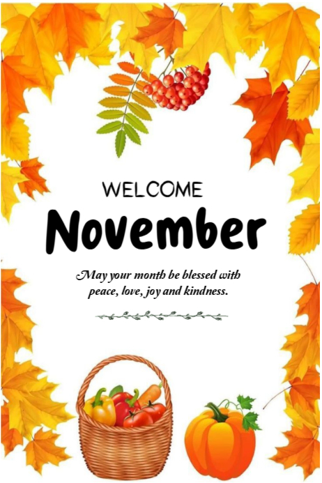 Welcome November 2025 Posters Template | PosterMyWall