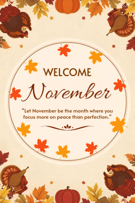 Welcome november template 2025 | PosterMyWall