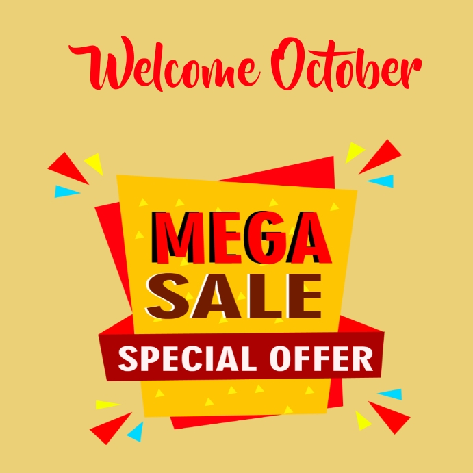 welcome october, october sale Template | PosterMyWall