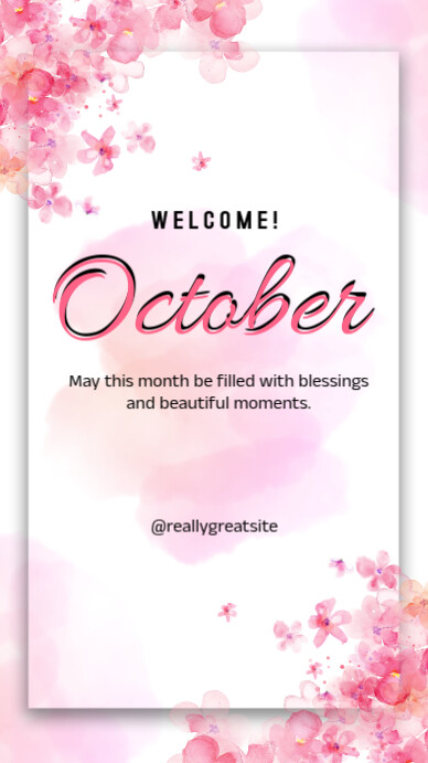 welcome october 2024 Template | PosterMyWall