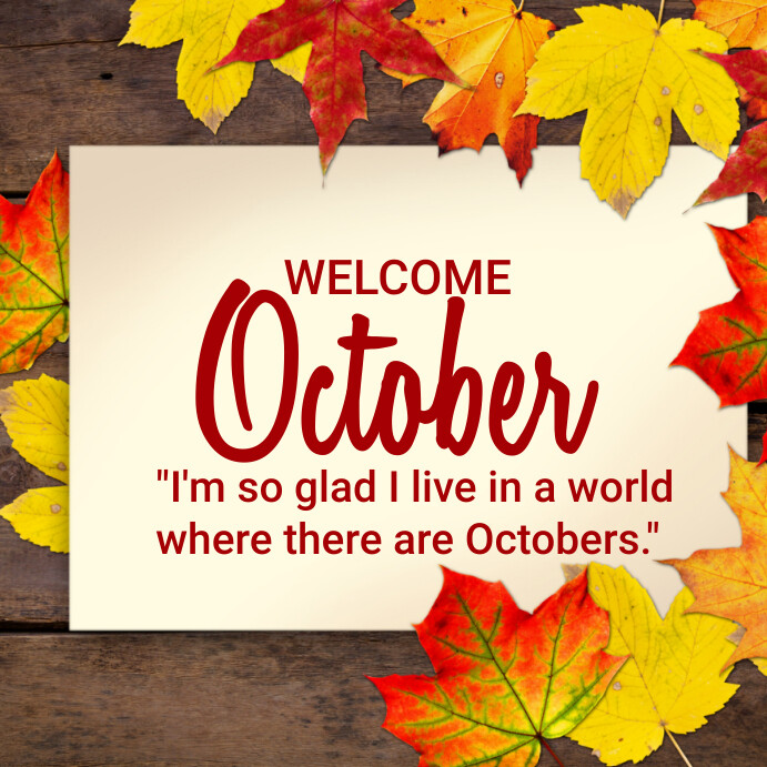 Welcome October Template | PosterMyWall