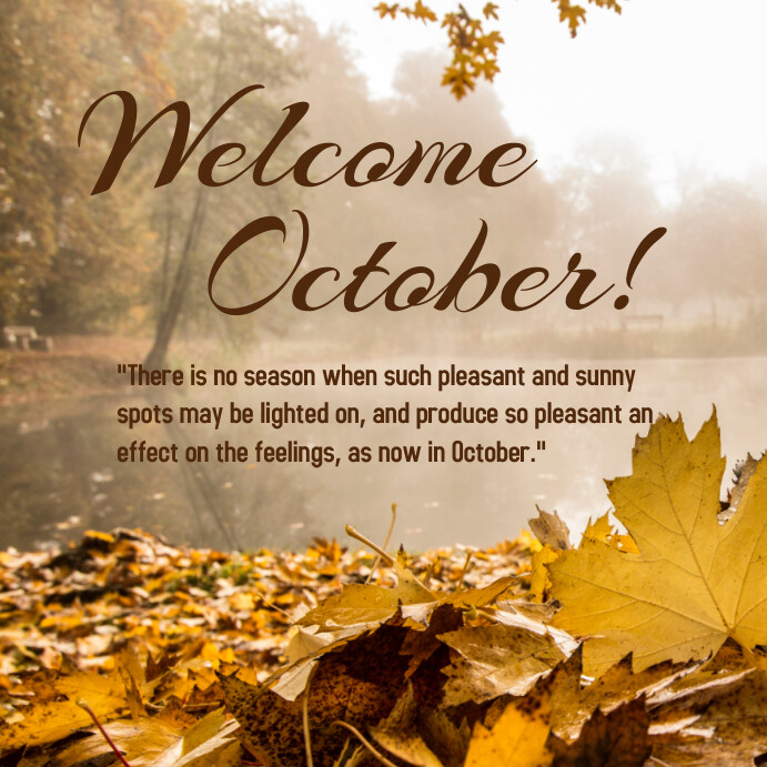 Welcome October Template | PosterMyWall