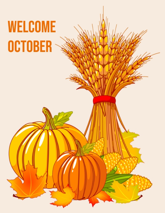 welcome October Template | PosterMyWall