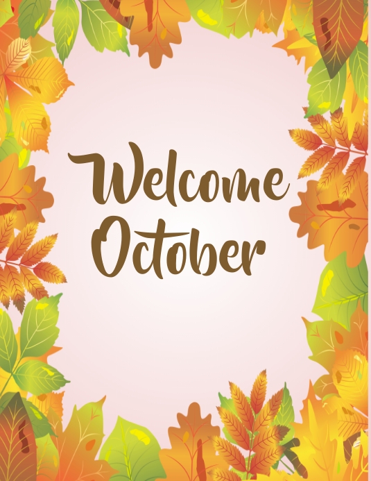 welcome October Template | PosterMyWall