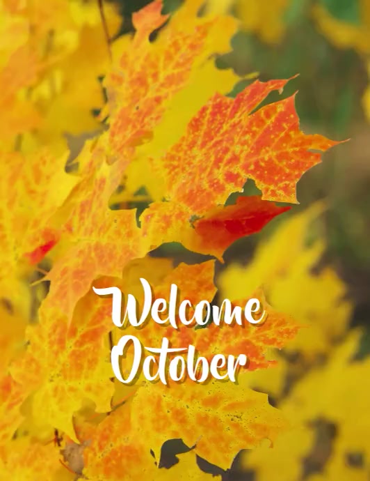 welcome October Template | PosterMyWall