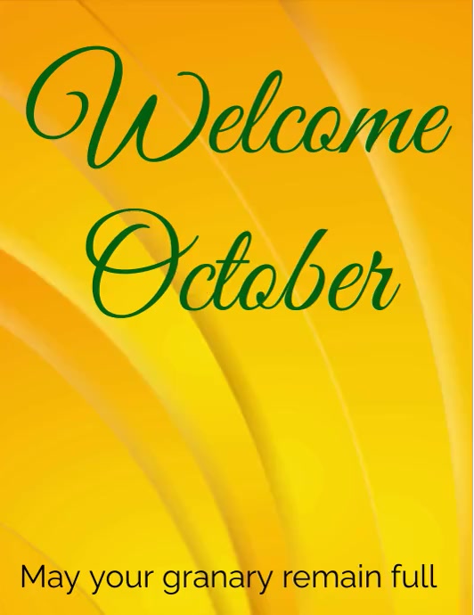 welcome October Template | PosterMyWall