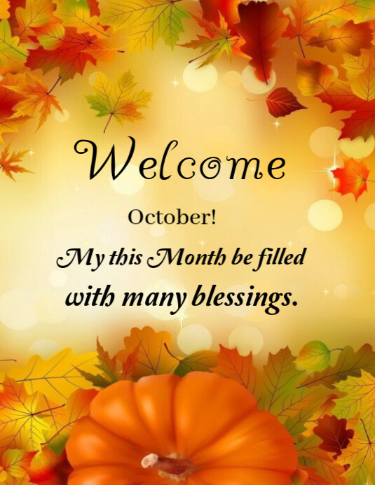 Welcome October Template | PosterMyWall
