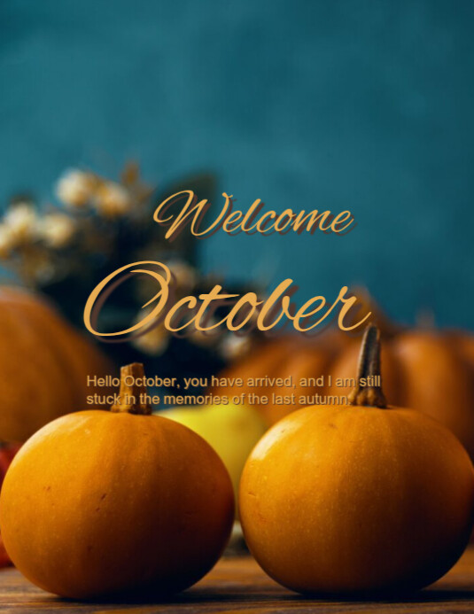 Welcome October Template | PosterMyWall