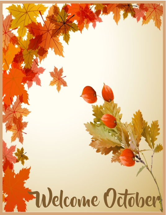 welcome October Template | PosterMyWall