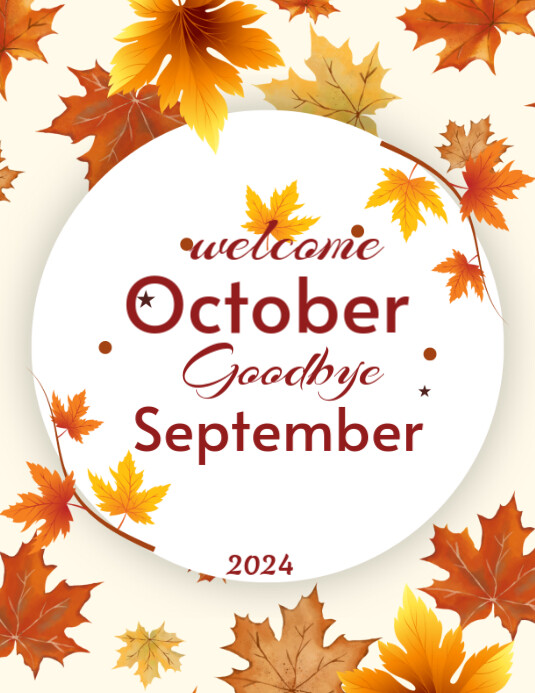 Welcome October Flyer Template 2024 | PosterMyWall