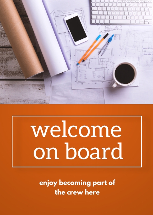 Welcome Aboard Editable Welcome On Board Template | PosterMyWall
