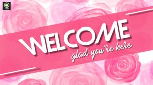 welcome pink Digitalt display (16:9) template