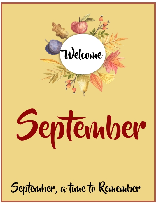 welcome September Template | PosterMyWall