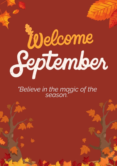 welcome september template | PosterMyWall