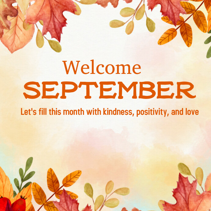 Plantilla de Welcome September Template Instagram Post | PosterMyWall