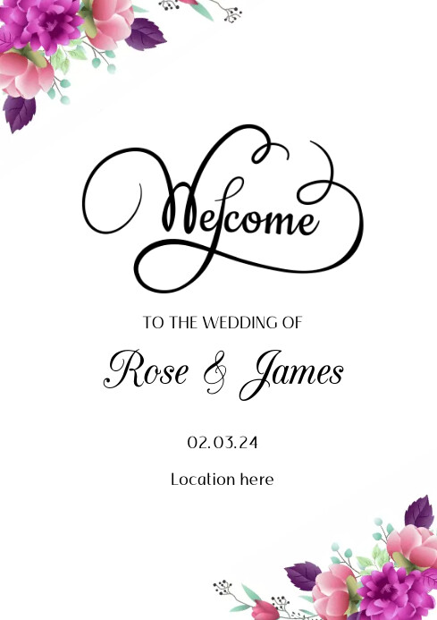 Welcomesign Creation Welcome sign card template | PosterMyWall