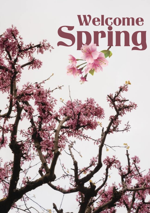 Welcome Spring A4 template