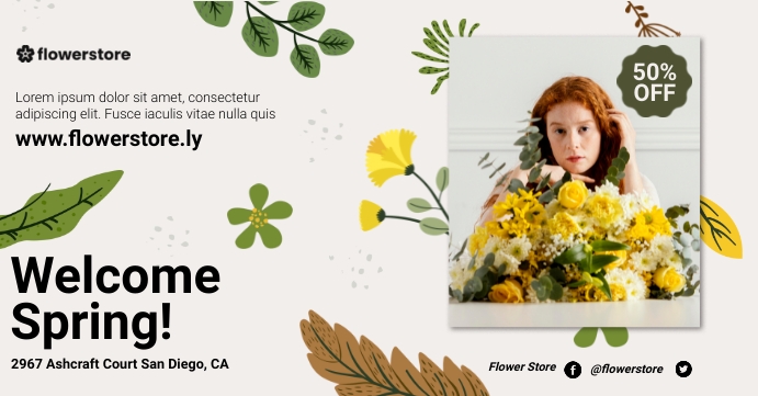 Welcome Spring AD Template | PosterMyWall