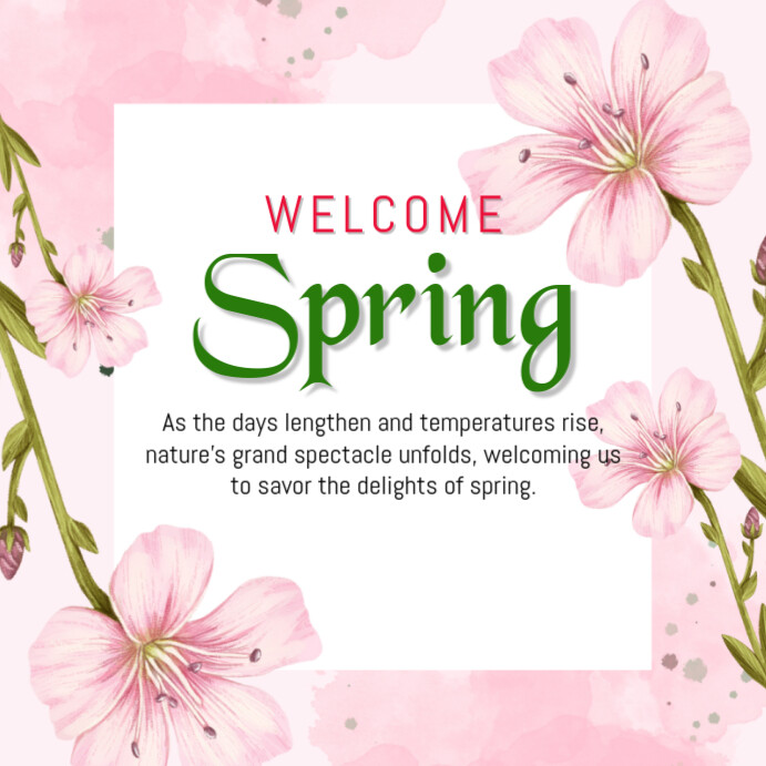 Welcome Spring Instagram Ad Template | PosterMyWall