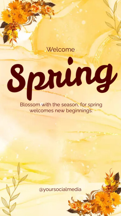 welcome spring Template | PosterMyWall