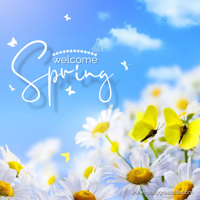 Plantilla de welcome spring | PosterMyWall
