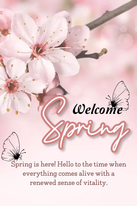 Welcome Spring Template | PosterMyWall