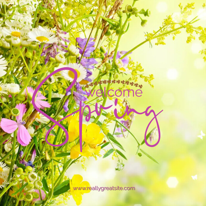 Plantilla de welcome spring | PosterMyWall