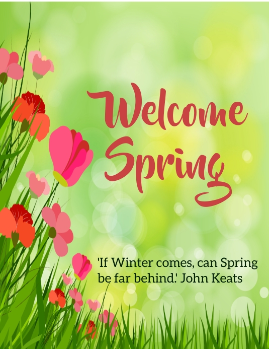 Welcome Spring Template | PosterMyWall