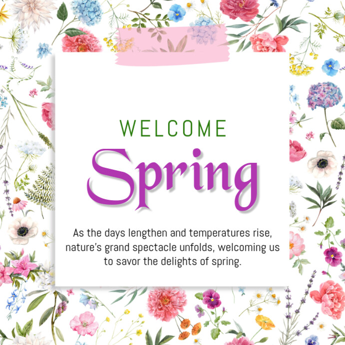 welcome spring Template | PosterMyWall