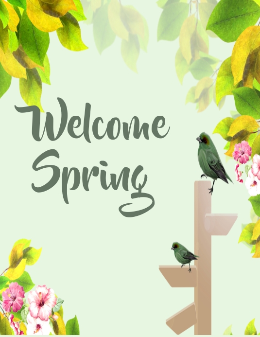 Welcome Spring R Poster Copy of Welcome Spring | PosterMyWall