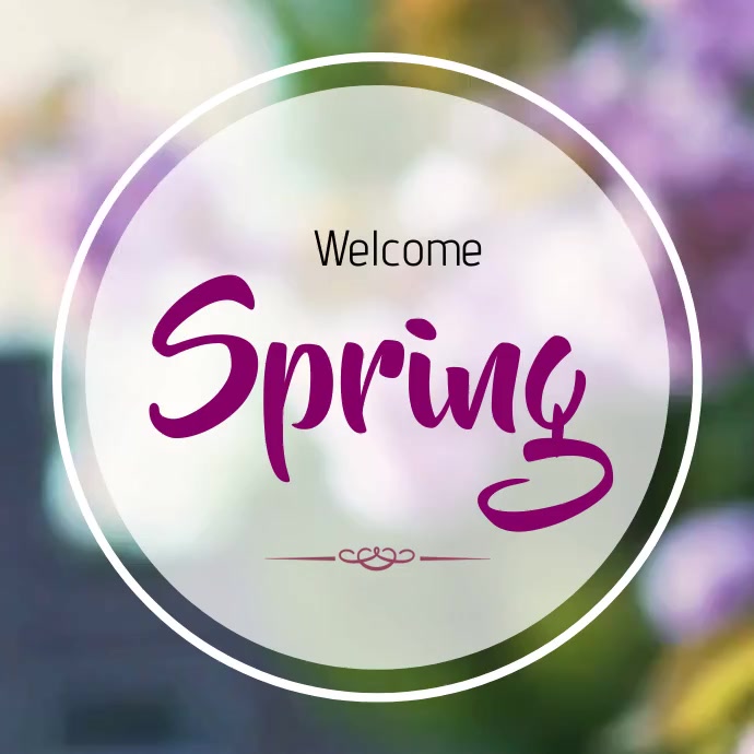 Welcome spring Instagram Post template