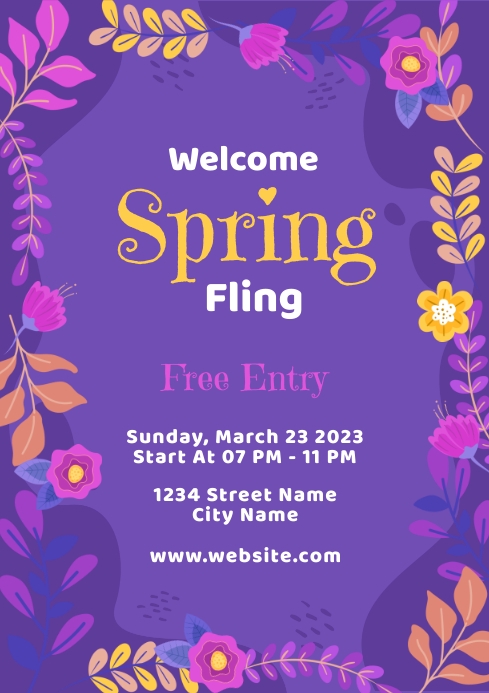 Welcome Spring Fling Event Template | PosterMyWall