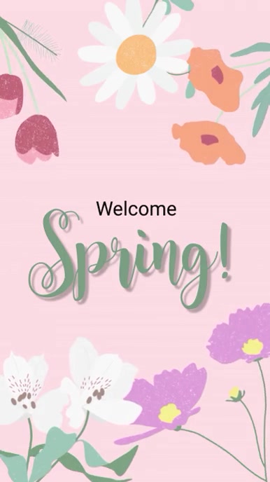 Welcome Spring Instagram Story Template | PosterMyWall