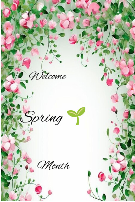Welcome spring month Template | PosterMyWall