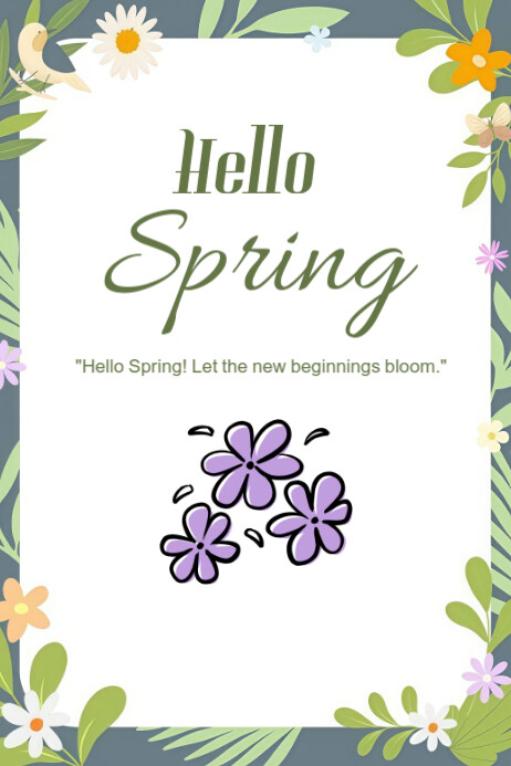 Welcome spring poster 2025 Template | PosterMyWall