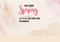 Welcome spring poster Poskaart template