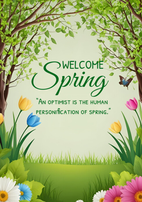 Welcome Spring Template 2025 | PosterMyWall