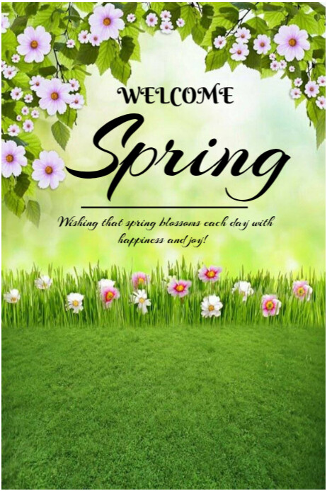 Plantilla de Welcome spring template 2025 | PosterMyWall