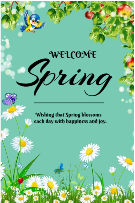 Plantilla de Welcome spring template 2025 | PosterMyWall