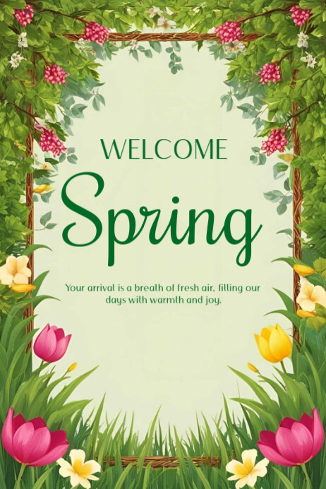 Copy of Welcome Spring Template 2025 | PosterMyWall
