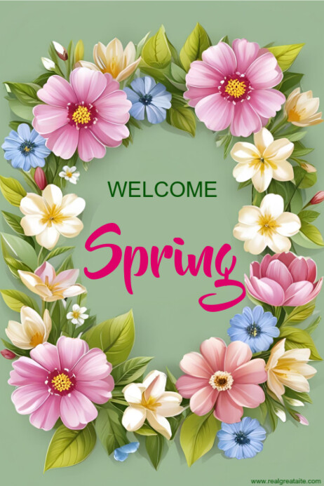 Plantilla de Welcome Spring template 2025 | PosterMyWall