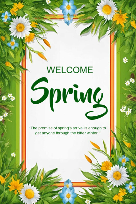 Plantilla de Welcome Spring Template 2025 | PosterMyWall