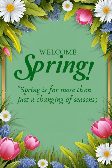 Plantilla de Welcome Spring Template 2025 | PosterMyWall