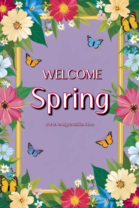 Welcome Spring Template 2025 Poster