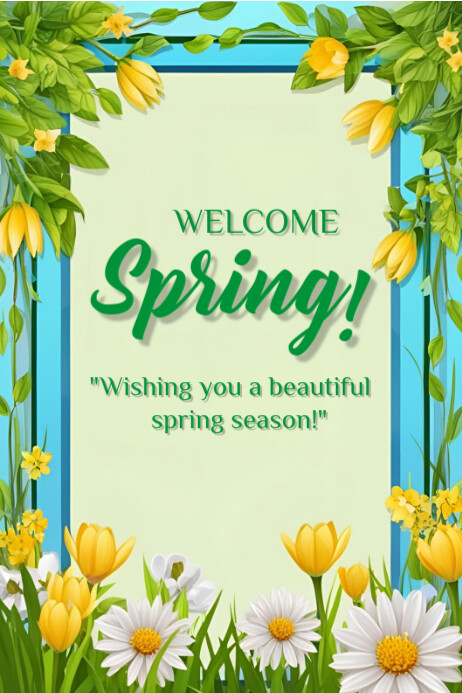 Plantilla de Welcome Spring Template 2025 | PosterMyWall