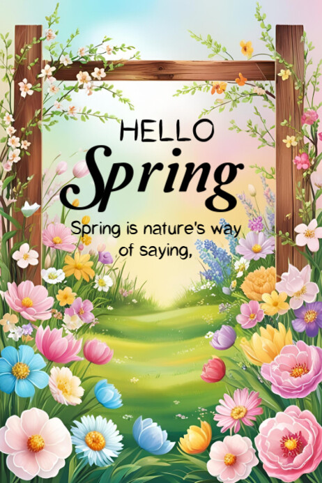 Plantilla de Welcome Spring template 2025 | PosterMyWall