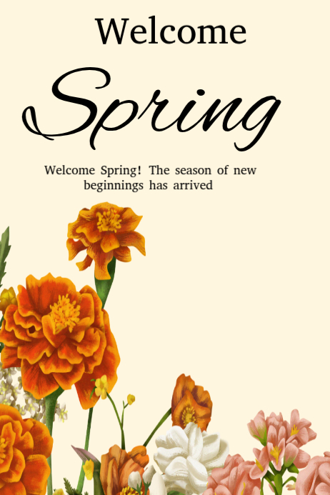 Plantilla de Welcome spring template 2026 | PosterMyWall